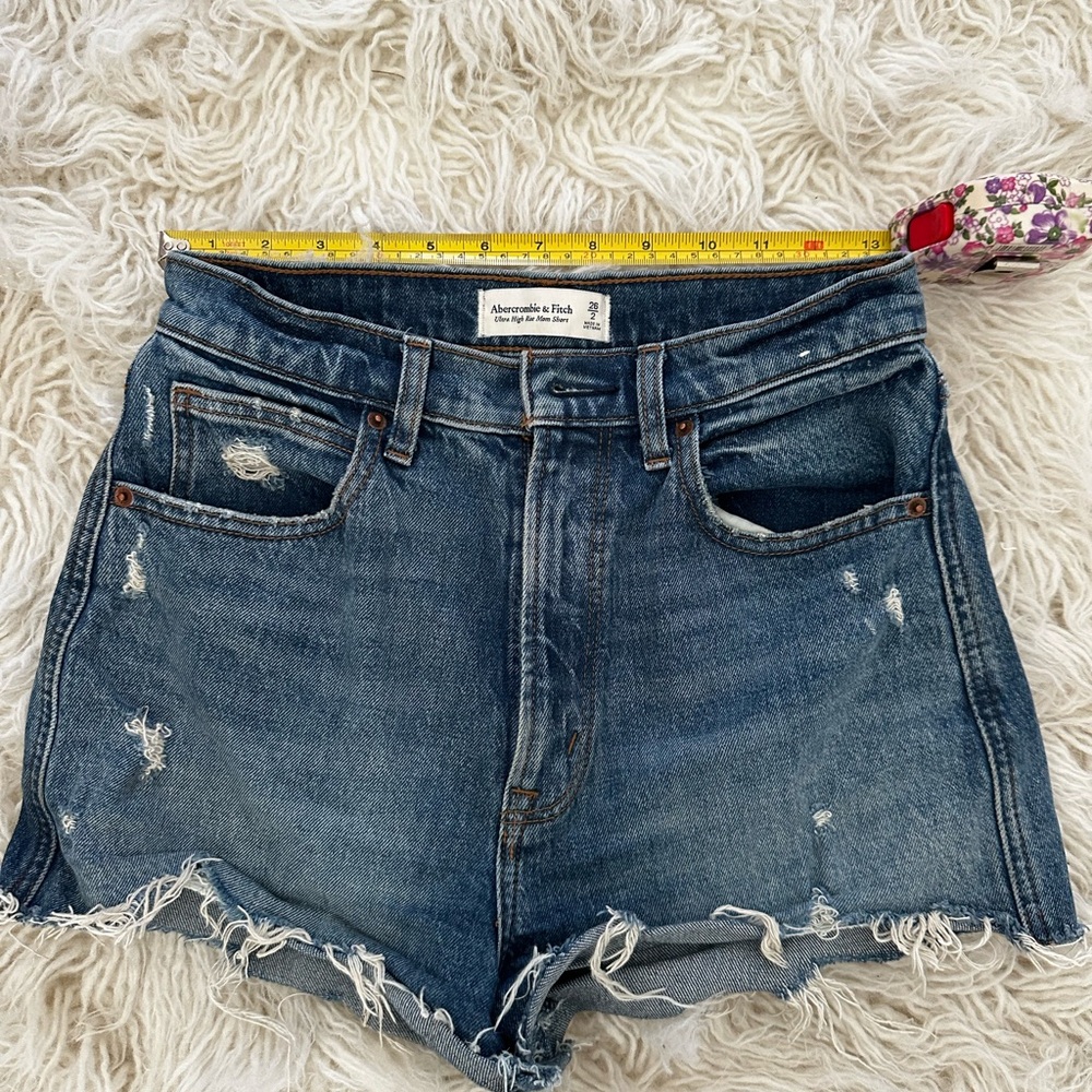 Abercrombie & Fitch Ultra High Rise Mom Denim Shorts